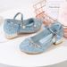 2026 High Heels Little Girls' Girl Piano Silver Crystal Dress Show Performance Children's Princess Shoes Sequins Girls'_vogvips.com