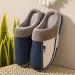 New Winter Warm Men's Plush Slippers Home Indoor Non-slip PU Leather Upper Waterproof House Slides Outside Male Cotton_vogvips.com