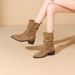 2025 Autumn New Western Pointed Toe Melard Petite Slimming Short Belt Buckle Height-Increasing Martin Boots_vogvips.com