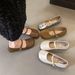 French Retro Mary Jane Single Shoes Women's Versatile Flat Bottom With Skirt Soft Sole Beanie Shoes_vogvips.com