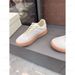 Designer Sneakers Women Suede Sports Flats Mixed-Colors Lace-Up Round Toe Vulcanize Leather Retro Versatile Forrest Gump_vogvips.com