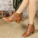 326-89 Fashion Pointed Coarse Heel Warm And Elegant Highlighting Denim Women's Boots_vogvips.com