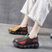 2025 Autumn New British Style Ethnic Color Block Casual For Women With Thick Soles, Versatile Soft Sole Women's Shoes_vogvips.com