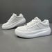 Men's Light Luxury High-End Black And White Color Blocked Dad Men's Leather Thick Soled Lightweight Casual Shoes_vogvips.com