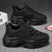 Spring New Breathable Mesh Men's Trend Versatile Small White Thick Soled Sports Shoes, Casual Dad Shoes_vogvips.com