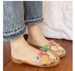 Fashionable Jelly For Women, Korean Style, Open-toed Shoes With Floral Accessories, Flat Half-slippers, Crystal_vogvips.com