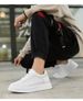 Men's Breathable Invisible Inner Heightening Platform White Shoes Men's Sports And Leisure Board Shoes_vogvips.com