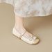 French Single Shoes Women's Flat Bottom Shallow Mouth Bow With Mary Jane Women's Shoes_vogvips.com
