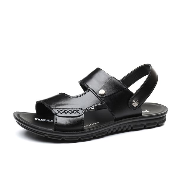 New Arrival Men's Summer Sandals Open-Toe Male Sandaly Outdoor Non-Slip Beach Casual Shoes Fashion Slippers Man Half_vogvips.com