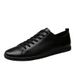 Hollow Board Shoes Men's Velvet Cotton Cowhide, Soft-soled Casual Men's Shoes Breathable Low-top White Shoes_vogvips.com