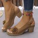 Springnew Arrival High-heeled Sandals Women's Shoes One-piece Strap Fish Mouth Sandals Belt Buckle High-heeled Casual Sandals_vogvips.com