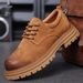 Men's Low-Cut Martin Boots Summer Work Shoes Breathable Retro Chunky Sole Slip-On British Style Casual Boots_vogvips.com