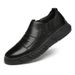 Men's Round Head First Layer Casual Shoes Sleeve Low Heel Leather Shoes Men's Casual Shallow Mouth Leather Shoes_vogvips.com