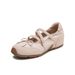 Celebrity Style~Sporty Ballet Mary Jane For Women, 2026 Spring New Model Silver Cross-Strap Shallow Single Shoes_vogvips.com