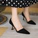 Super Soft Chic Light Luxury French Style Shoes With Cap Shallow Mouth Fairy Gentle Pointed Toe High Heels_vogvips.com
