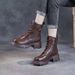 2025 Martin For Women High Heels Versatile Thick Sole Spring And Autumn Thin Breathable Lightweight Short Boots Cowhide_vogvips.com