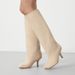 Small Wow Women's Knee-High Suede Riding Boots With 8CM Heel - Stylish Square Toe Boots For Fall & Winter (Black, Khaki, Beige, Sizes 36-42)_vogvips.com