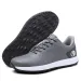 Men Solid White Waterproof Golf Shoes Spikeless Anti Slip Breathable Cushioned Sole Outdoor Sport Sneakers_vogvips.com