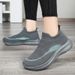 Women's And Women's Shoes One-pedal Casual Shoes Soft-soled Fly-woven Breathable Socks Shoes Women's Shoes_vogvips.com