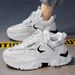 Summer New Breathable Mesh White Korean Edition Versatile Men's Sports Casual Dad Trendy Shoes_vogvips.com