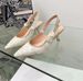 2025 Spring Summer New D Brand Lace Embroidered Letter Bow High Heels Pointed Open Back Closed Toe Sandals For Women_vogvips.com