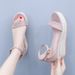 Women's Shoes Large Size Wedge Heel Thick Soled Sandals Fish Mouth One Strap Sandals Rope High Heel Sandals_vogvips.com