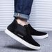 Medium Top Shoes Flat Bottom Foot Cover Student Sports Leisure Cotton Suede Round Head Men's Shoes_vogvips.com