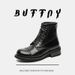 Thick Heel Retro Short Boots Autumn Men's Boots Foreign Style French Thick-soled Height Increasing Martin Boots_vogvips.com