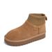Women's Snow 2025 New Winter Fleece Lined Thickened Warm Northeastern Cotton Shoes Thick Sole Sock Short Boots Loafers_vogvips.com