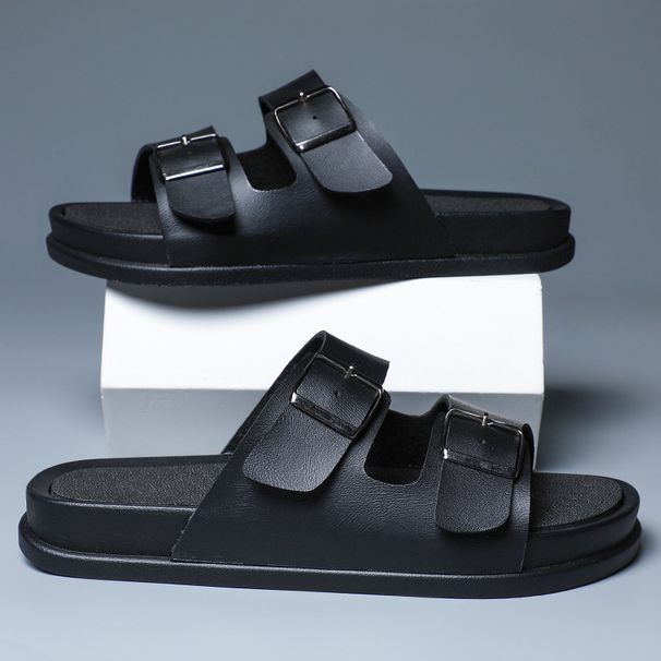 Men's Summer Fashion Outdoor Slippers With Metal Buckle, Non-slip, Casual New Style_vogvips.com