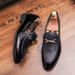 TerraStride 2025 Trendy Casual Fashion Pointed Toe Men's Slip-On British Leather Wedding Banquet Hairstylist Shoes For Young Men_vogvips.com