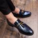 New Gold Pointed Leather Large Size Formal Casual Nightclub Tassel Slip-On Men's Shoes_vogvips.com
