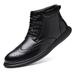 Men's Mid-top Leather Boots Casual, Breathable Velvet Martin Boots_vogvips.com