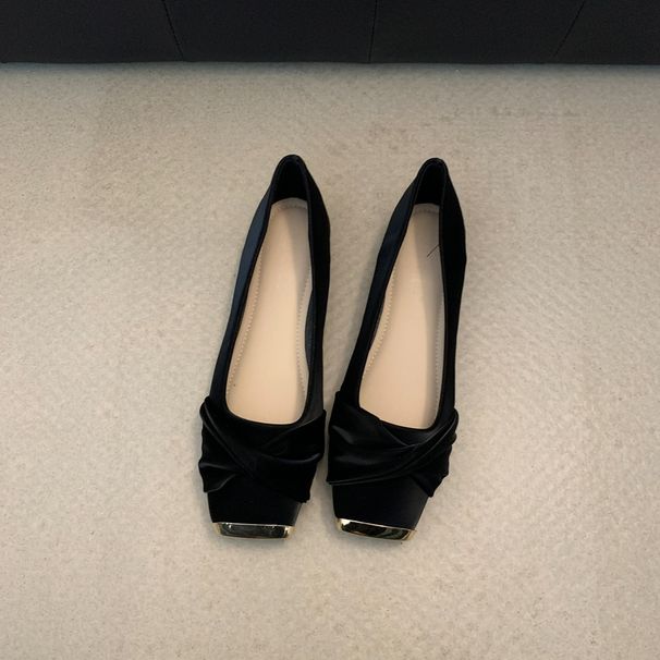 Flat-bottomed Temperament Gentle Senior Commuter Single Shoes Women's Shoes French Square Head Mary Jane Ladyshoes_vogvips.com