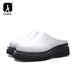 Luxury Platform Man Half Slippers With Heels Genuine Leather 2024 Summer Wedding Business Social Shoes Outside Sandals_vogvips.com