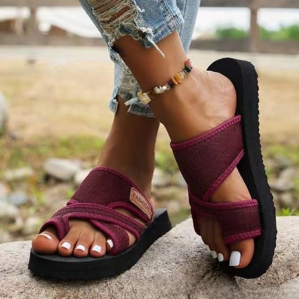 Large Size Slipper Women's New Flat Casual Open Toe Beach Sandals Women's Shoes_vogvips.com