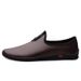 Men's Casual Leather Shoes Soft-soled Lazy Beanie Shoes Men's Dad Shoes_vogvips.com
