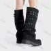 Women Platform Ankle High Pants Boots Winter Leather Trend Fashion Rivet Buckle Thick Soled Chelsea Botas Mujer 250711_vogvips.com