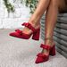 Women's Shoes Party Party Red High Heels Sandals Thick Heels High Heels Fashion Pointed Buckle Simple High Heels_vogvips.com