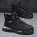 European Warm Series Autumn Winter New Leather Fahion Trend Veratile Yellow Martin High Top Outdoor Height Increaing Motorcycle Men'_vogvips.com