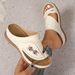 Plus Size Ethnic Style Women's Wedge Sandals Summer New Thick Sole Lightweight Embroidered Beach Sandals_vogvips.com