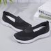 Cross-Border Women's Breathable Mesh Sneakers Casual Slip-On Mom Soft Sole Elderly Single Shoes_vogvips.com
