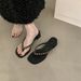 2026 Summer New Style Elegant Chunky Flip-Flops For Women, Retro Metal Chain Toe Clip High Heel Sandals_vogvips.com