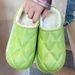 Waterproof Slippers For Autumn Winter, Indoor Outdoor Wearable, Non-Slip, Soft And Warm, Couples' Fleece-Lined Cotton_vogvips.com