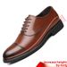 Men's Leather Dress Shoes With Hidden Heel And Perforations For Wedding And Business_vogvips.com