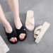 Non-Slip For Women Summer Outdoor Wear Internet Celebrity Ins New Cross Strap Sandals Wedge Thick Sole Flip-Flops Beach_vogvips.com