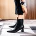 Women's Short Boots High Heel British Style 2025 New Women's Boots Mid-Calf Pointed Toe Fashion Boots Chunky Heel Spring Autumn Ma_vogvips.com