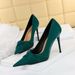 3391-3 【 】 Korean Version Slim High Heels, Foot Trimming, Slimming Effect, Shallow Mouth, Pointed Bow, Women's Single_vogvips.com