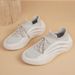 Women's Fly-knit Mesh Sneakers 2026 Spring And Autumn New Sock Shoes, Lightweight, Niche, Thick-soled, Casual,_vogvips.com