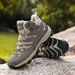 Outdoor High-top Mountaineering Sneakers Mesh Breathable Non-slip Wild Climbing Wear-resistant Mountaineering Shoes_vogvips.com